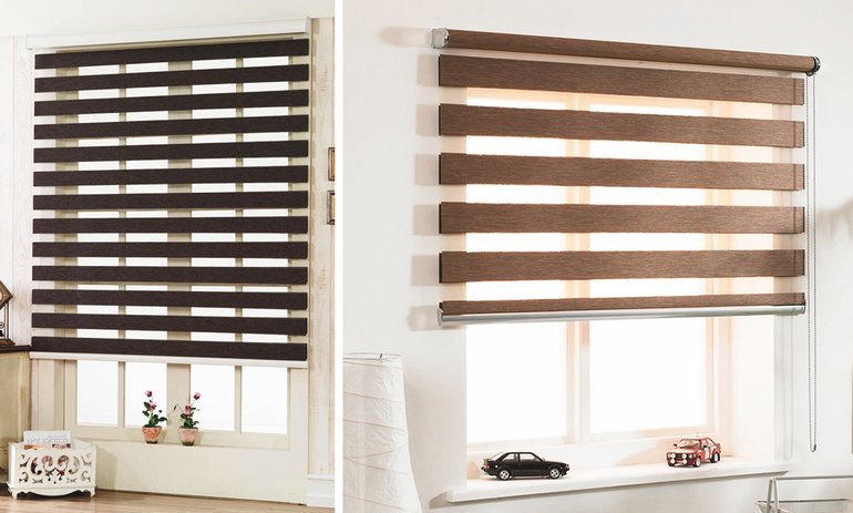 Жалюзи день ночь на стену