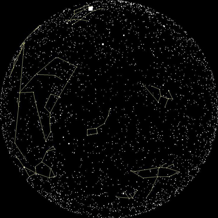 Созвездия на черном фоне