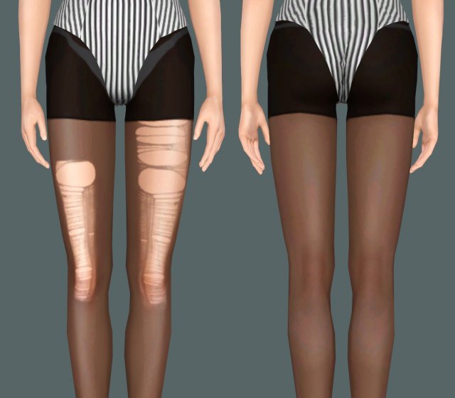 SIMS 4 рваные колготки