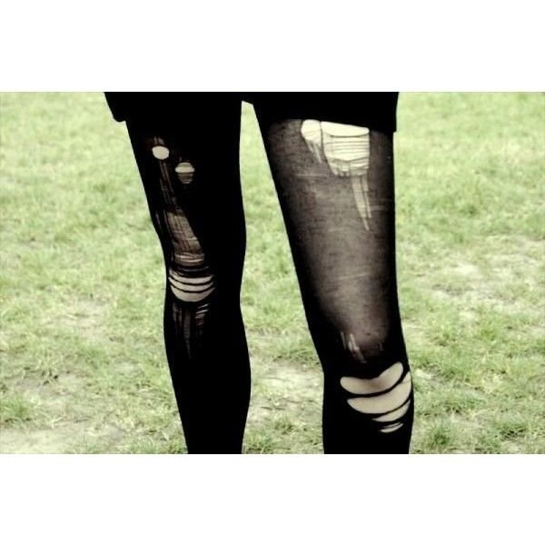 Колготки женские рваные