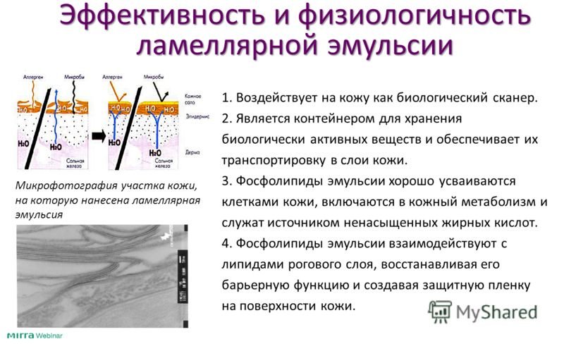 Структура ламеллярной эмульсии
