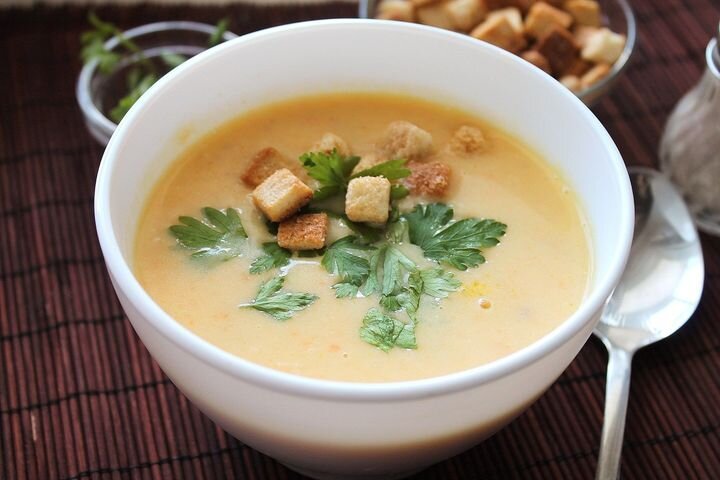 Сырный суп пюре