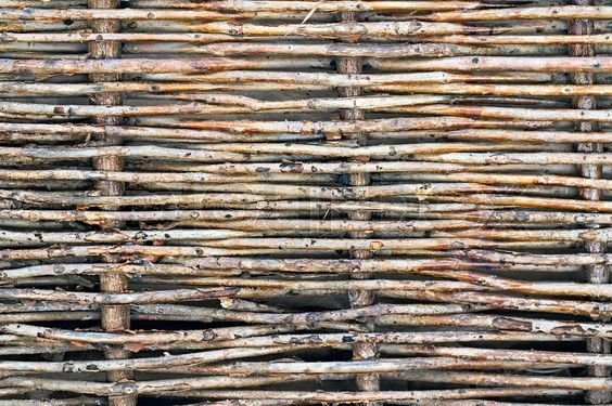 Забор плетеный из прутьев