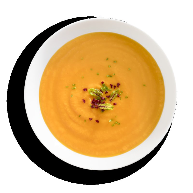 Суп на белом фоне