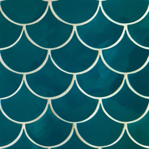 Плитка рыбья чешуя изумруд