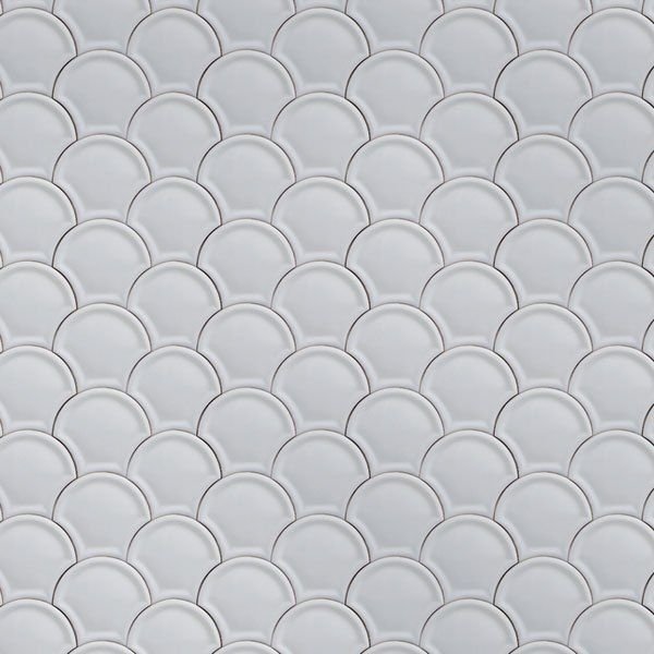 Плитка чешуя белая