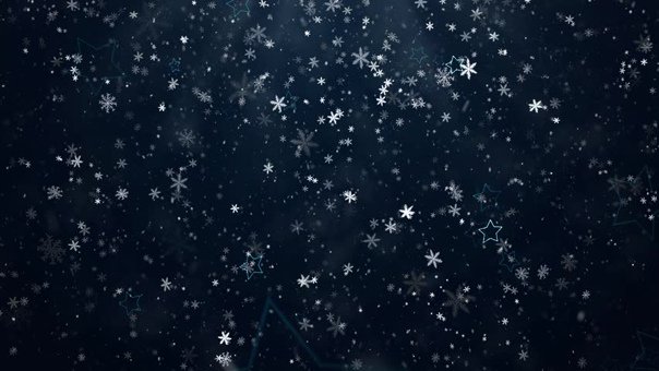 Снежинки на темном фоне