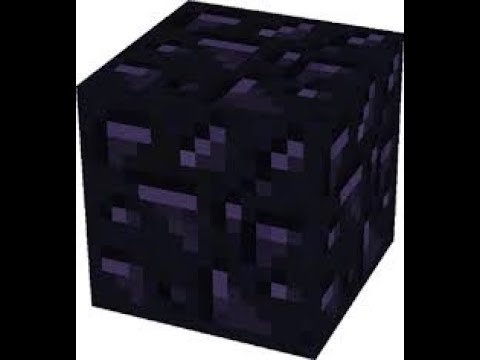 Блок обсидиана в МАЙНКРАФТЕ