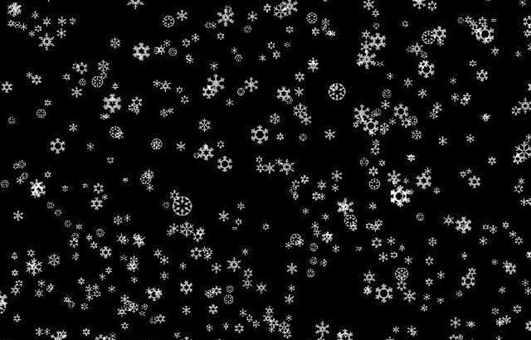 Снежинки на черном фоне