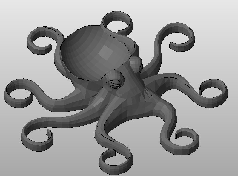 Осьминог на 3д принтере