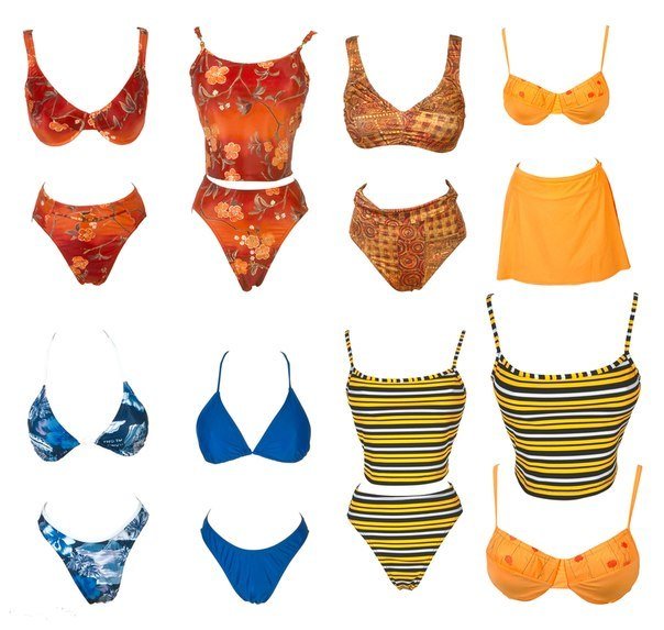 Купальник на белом фоне