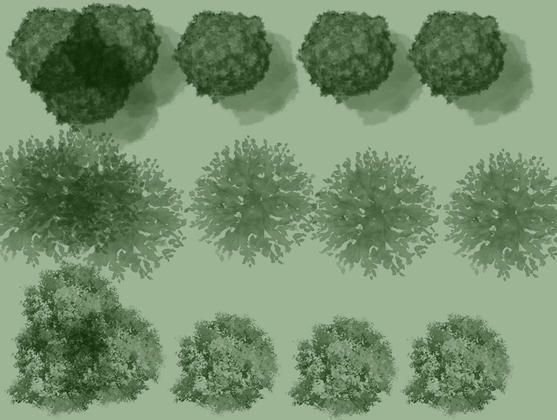 Деревья для генплана архикад