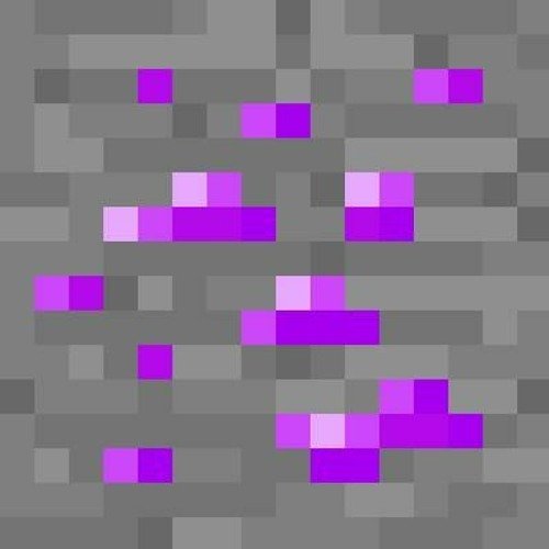 Фиолетовая руда майнкрафт