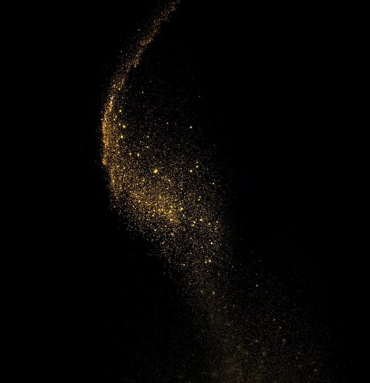 Золотое свечение на черном фоне