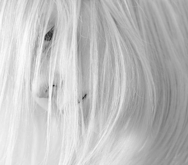 Текстура белых волос