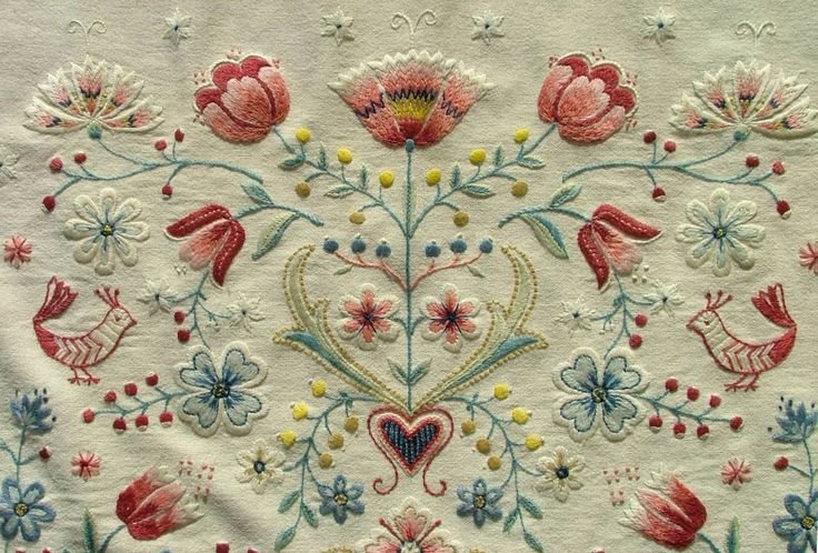 Вышивка гладью текстура