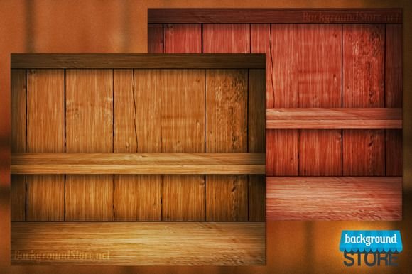 Полка деревянная для фотошопа