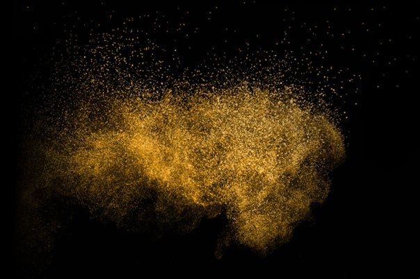 Золотая пыль на черном фоне
