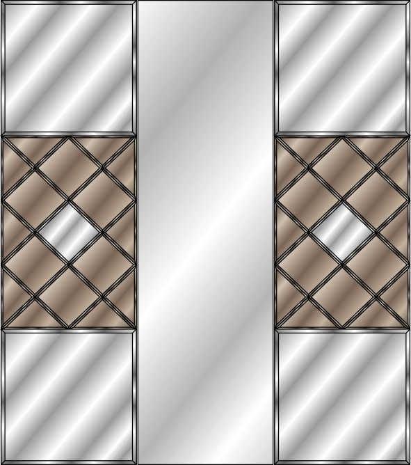 Плитка зеркальная фацет 30х30х4 (4шт)КМП 4660007802913