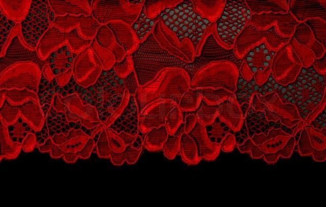 Кружево красное с черным