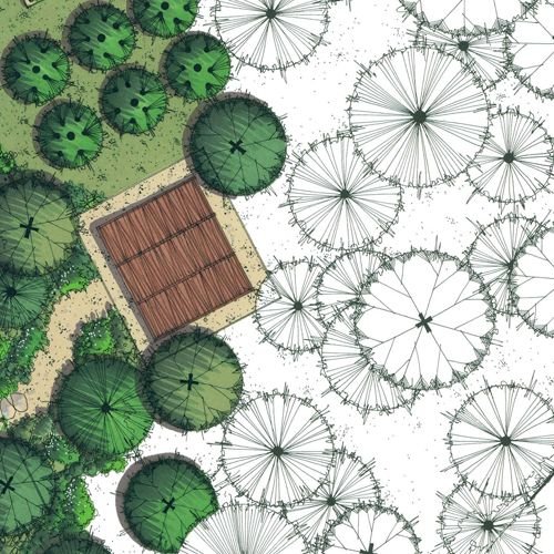 Деревья для генплана архикад