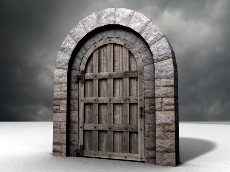 Дверь в средневековом стиле