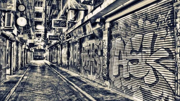 Граффити черно белое на стене