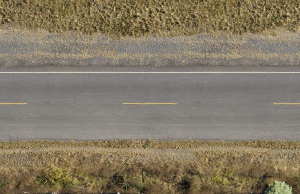 Текстура дороги с разметкой