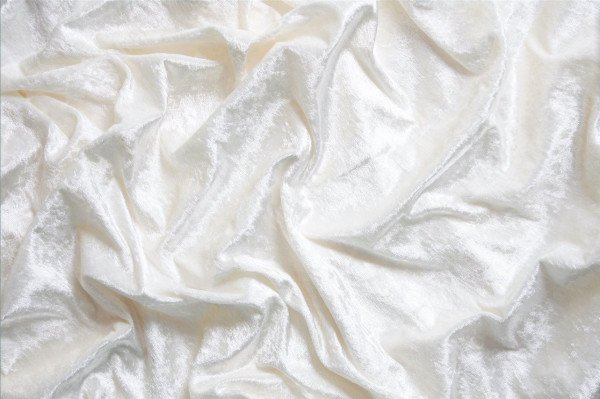 Белый велюр ткань