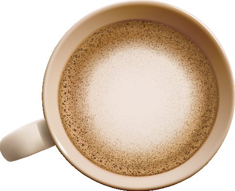 Кружка кофе сверху