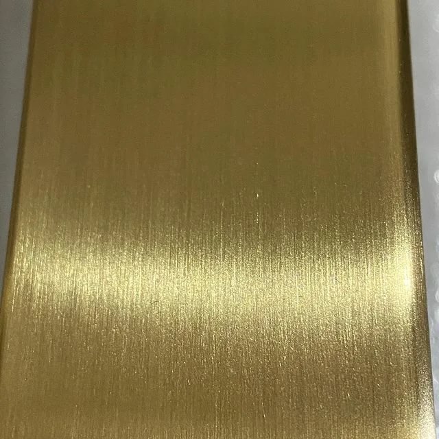 Нержавейка шлифованная нитрид титана золото