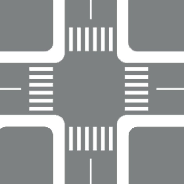 Перекресток вид сверху