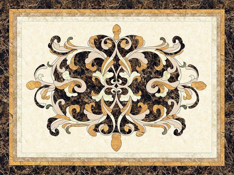 Infinity Ceramic Tiles Valentino Chiaro Roseton Chiaro 120х120