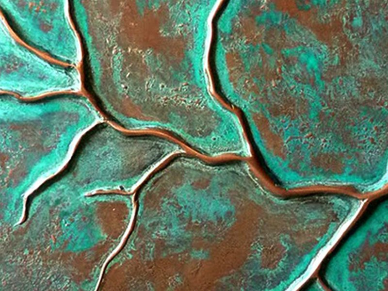 Малахитовая патина на меди