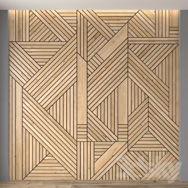 Панно из деревянных реек