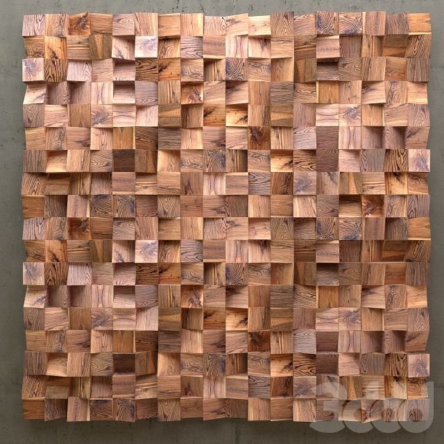 Панно из брусков дерева