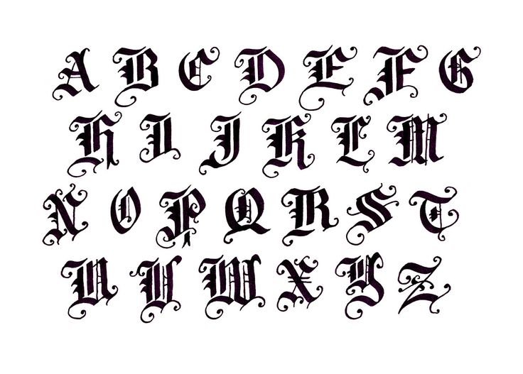 Готический шрифт прописные буквы