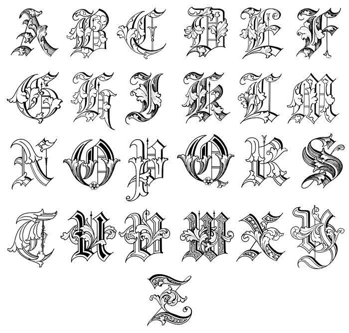 Тату буква а