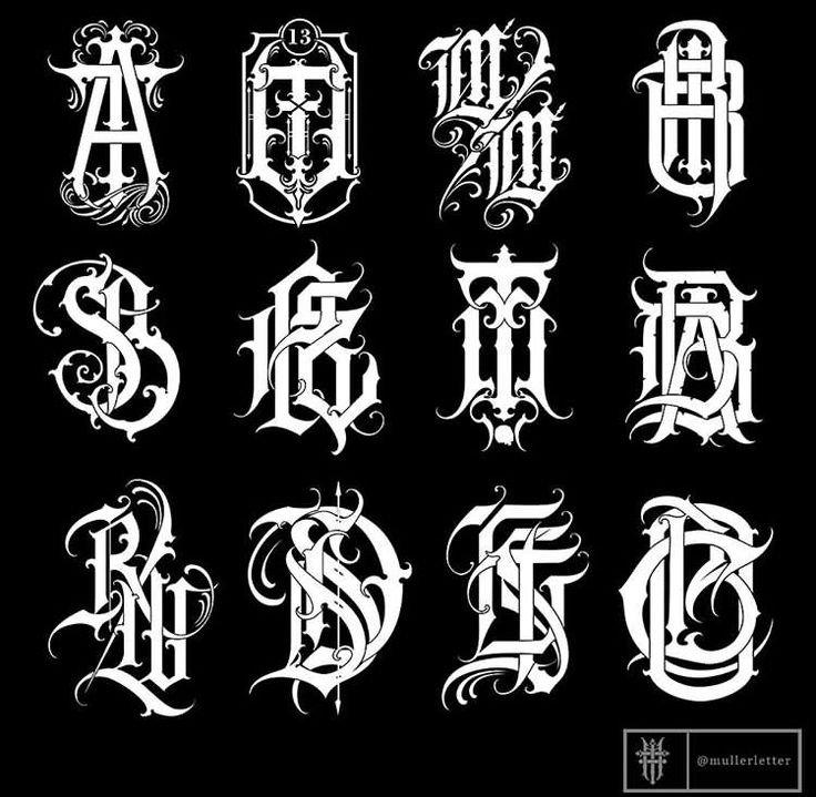 Надписи в готическом стиле