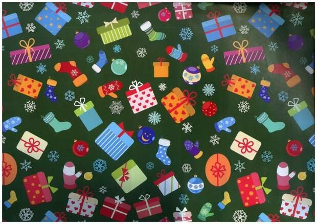 Упаковочная бумага для подарков Новогодняя