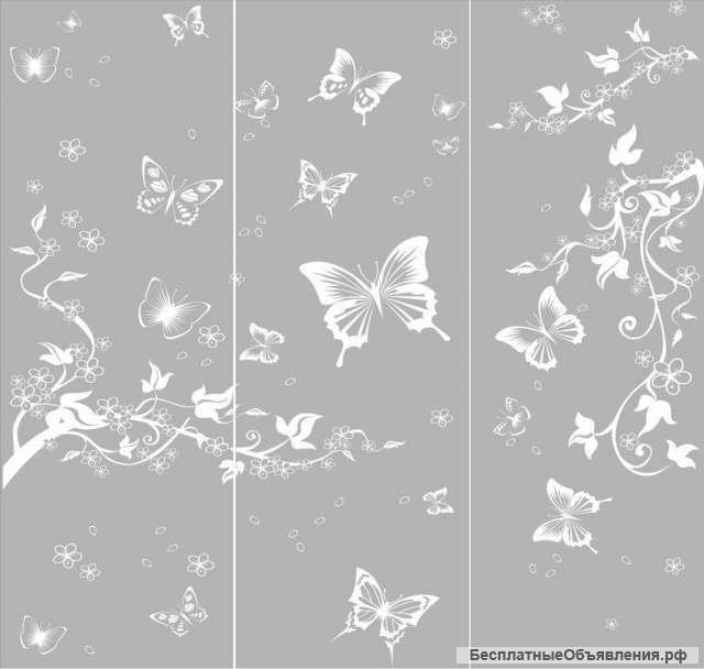 Шкаф купе с пескоструйным рисунком