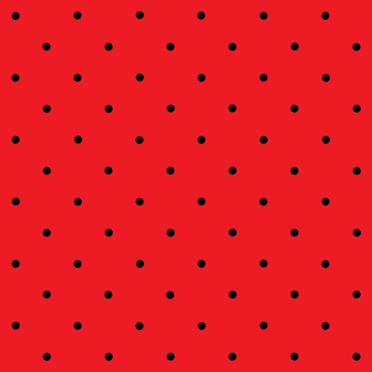 Красный фон в черный горошек