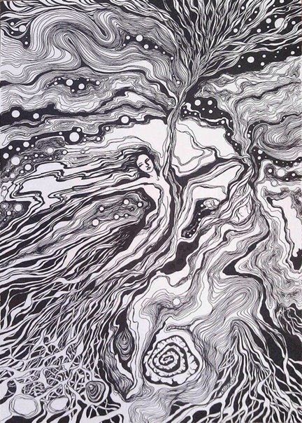 Фактуры тушью