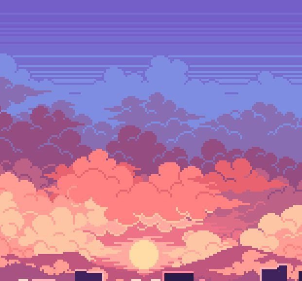 Пиксельный закат