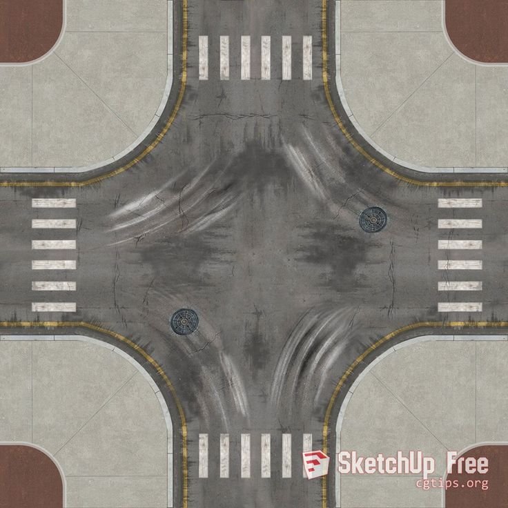 3ds Max разметка асфальта