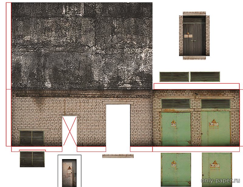 Трансформаторная будка из бумаги