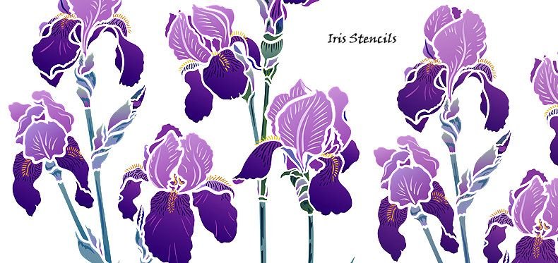 Стилизованные цветы Ирис