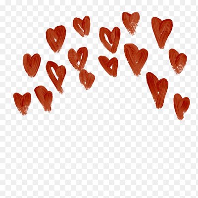 Сердечки на прозрачном фоне