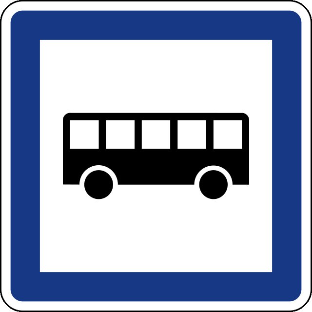 Дорожный знак место остановки автобуса или троллейбуса