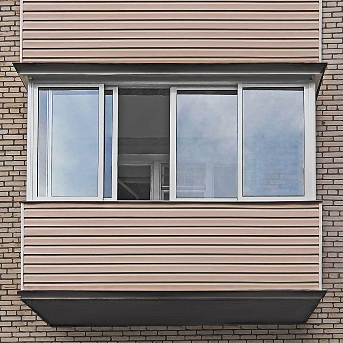 Алюминиевый балкон в хрущевке